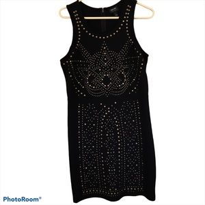 Nicole by Nicole Miller Studded Black Dress Large